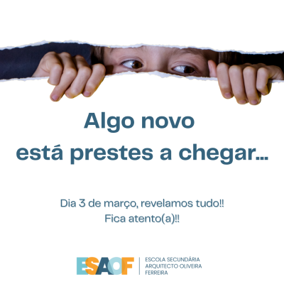 Algo novo está prestes a chegar…